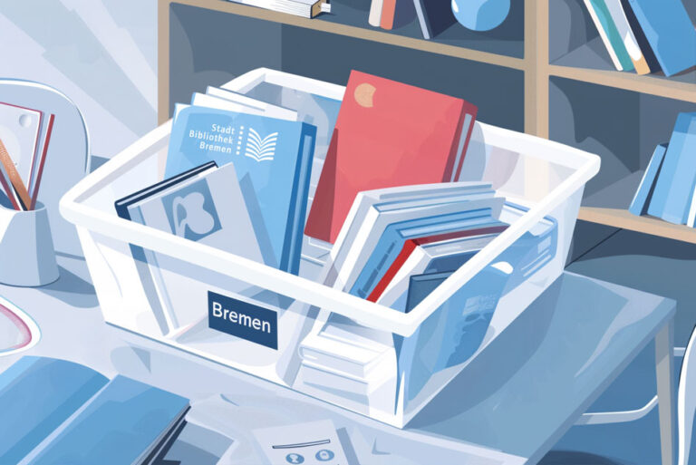 A box full of books as an illustration