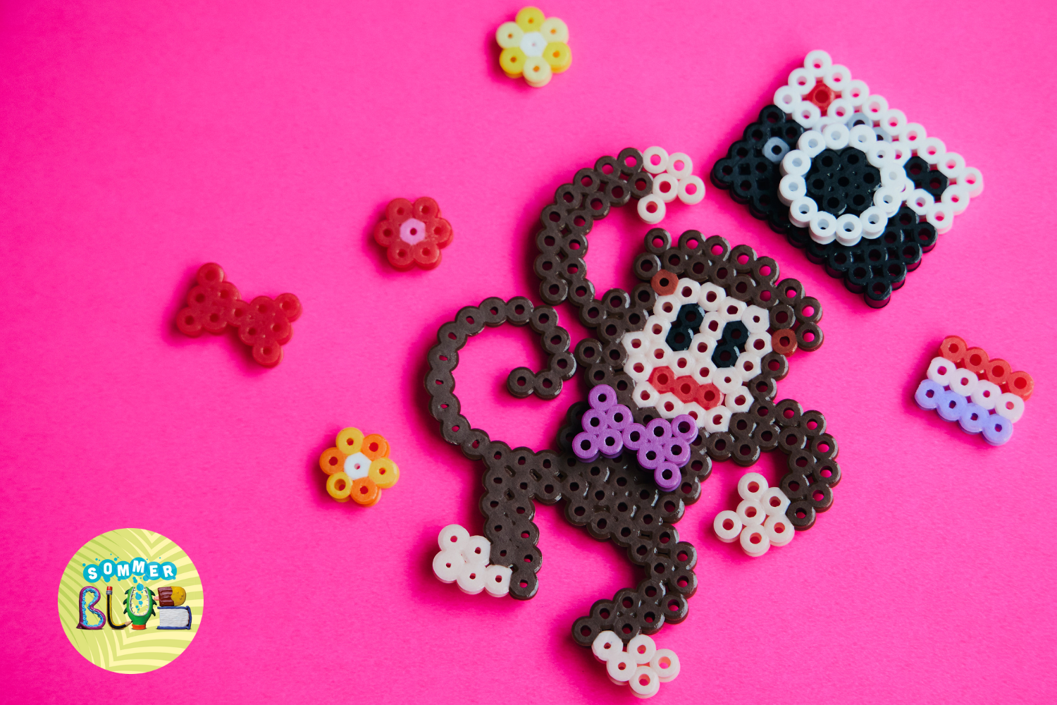 A monkey made of iron beads