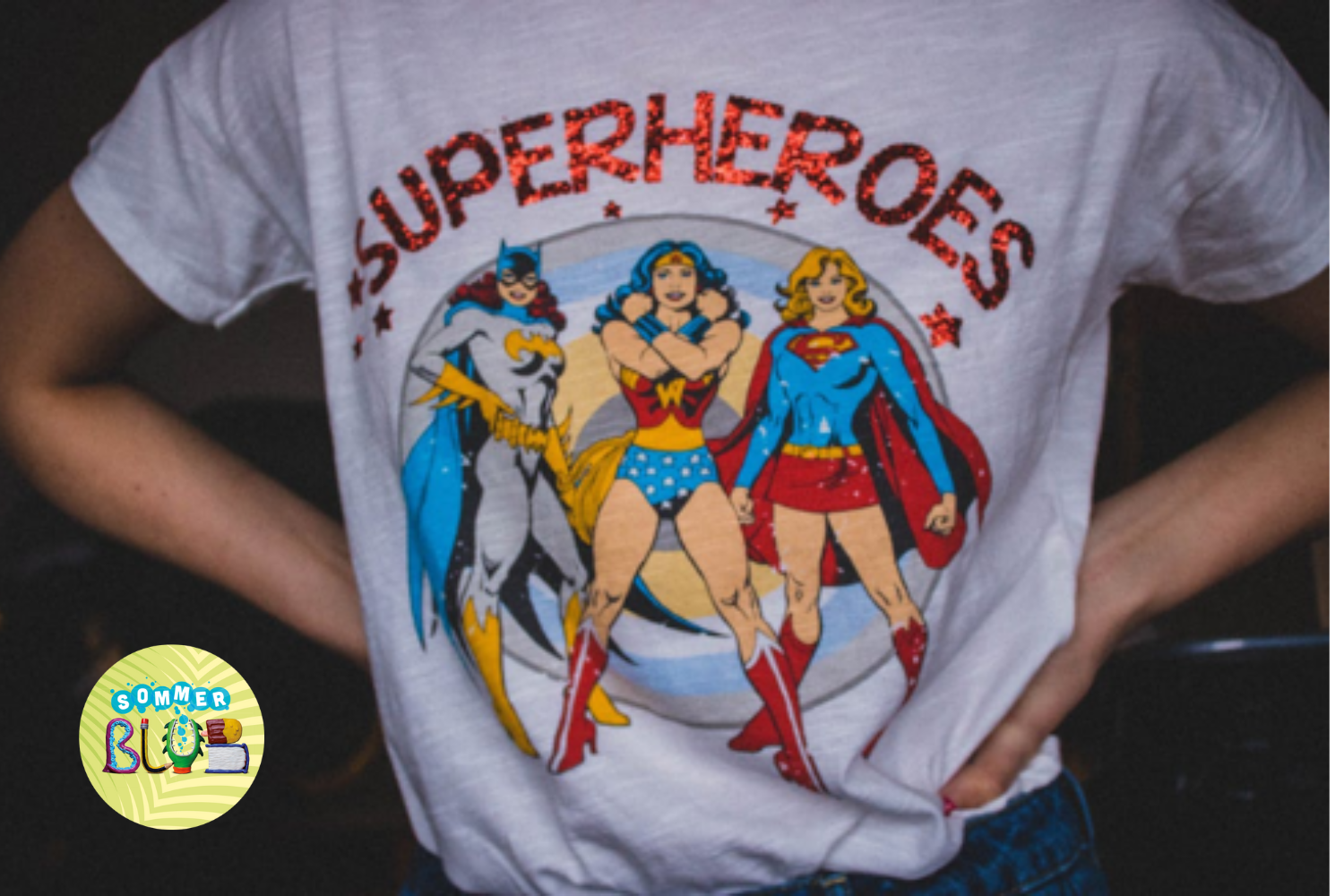 Superheroines on a T-shirt